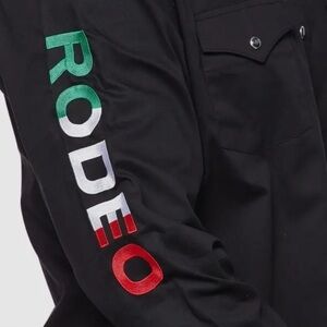 New Black Rodeo Long Sleeve Western Embroidered Shirt Mexico Colors Sizes M-XXL